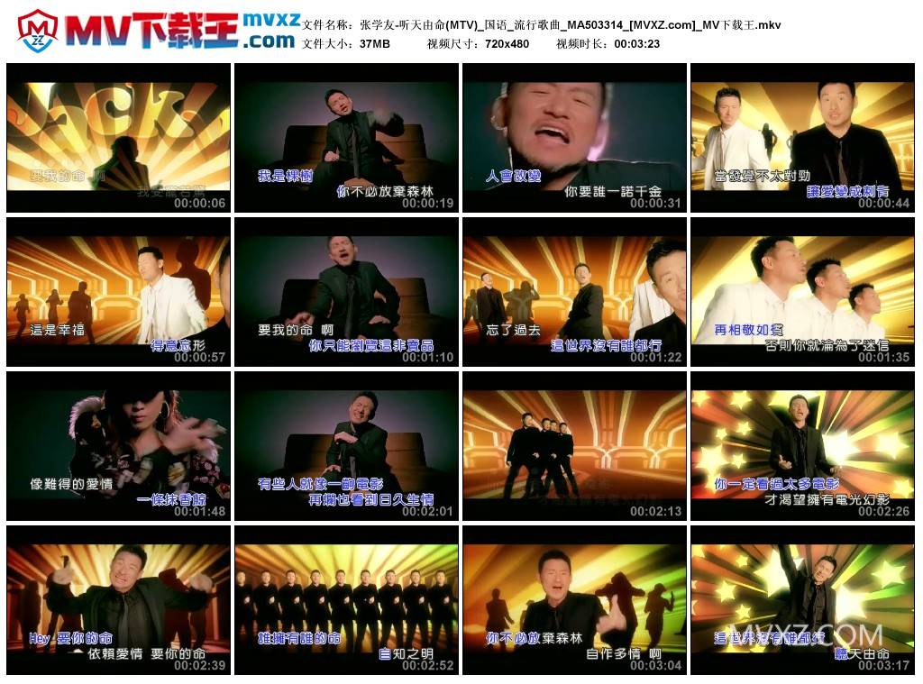 张学友-听天由命(MTV)_国语_流行歌曲_MA503314